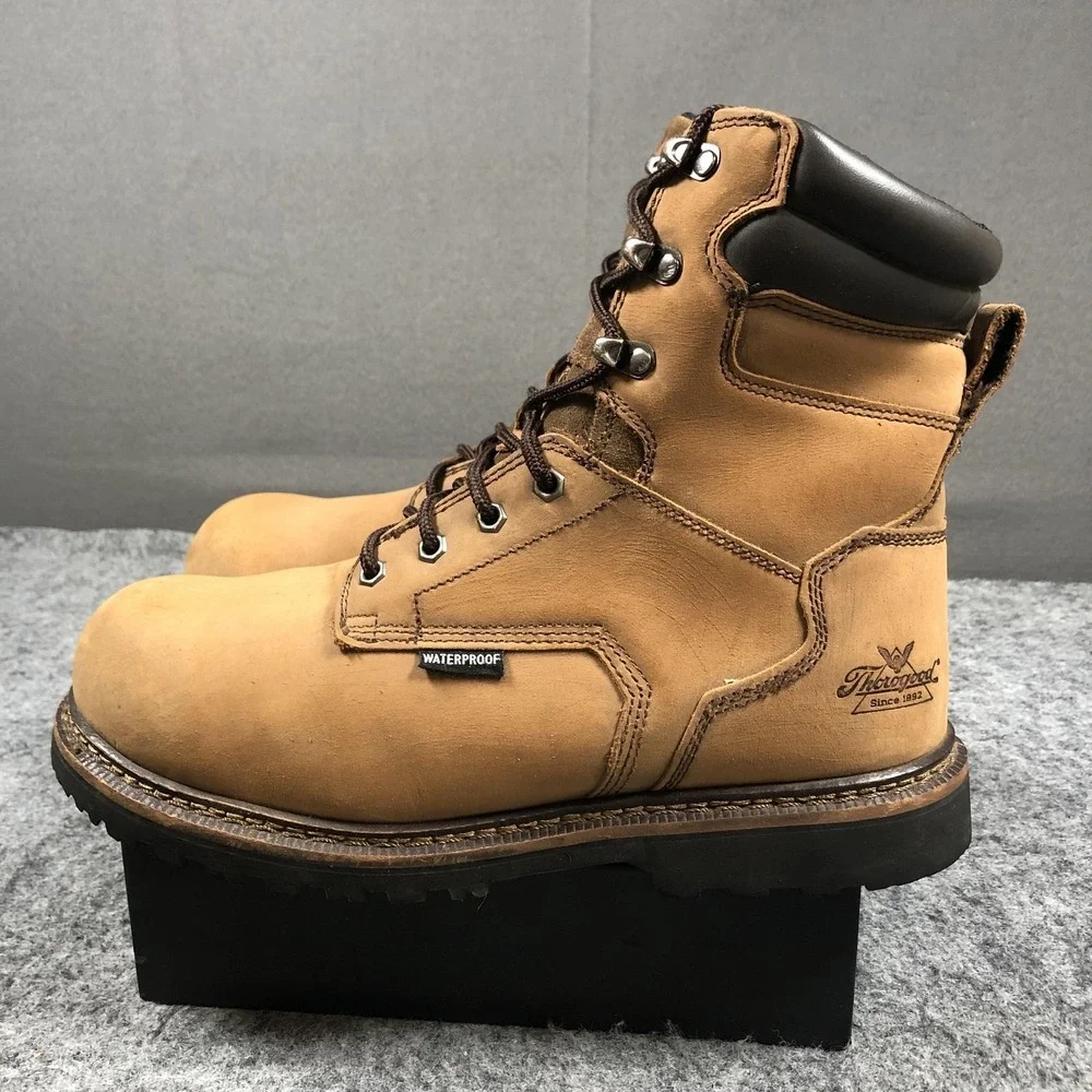 Thorogood 804-3277 Boots Mens 11.5 Brown Leather Waterproof EH Safety Toe